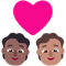 Couple with Heart- Person- Person- Medium-Dark Skin Tone- Medium Skin Tone emoji on Microsoft